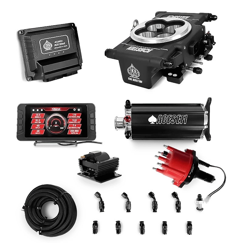 Aces Fuel Injection Command Center 2 Surge Tank / VW Type1 Killshot 4-bbl EFI Master Kits (Black)