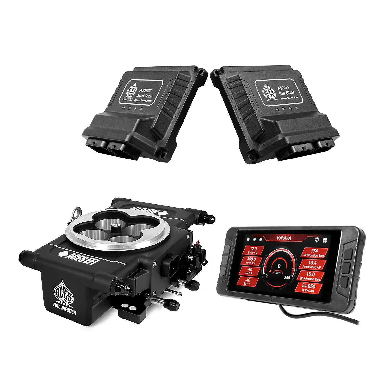 Aces Fuel Injection Community Killshot (Black) / 5" Handheld / GM 4L60/4L80 Killshot 4-bbl EFI System