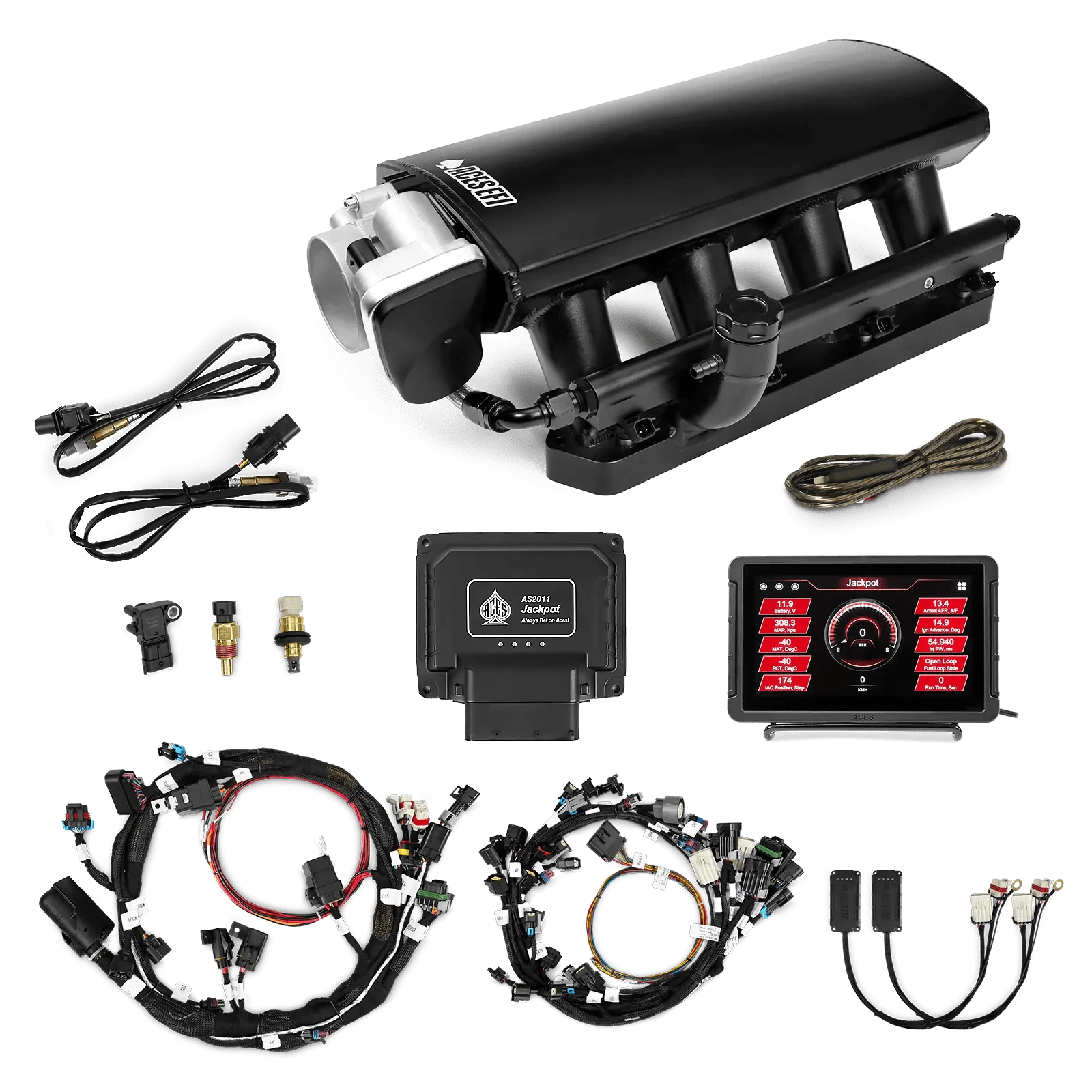 Aces Fuel Injection, Inc. Drive by Cable / 500 Hp / Early Model Jackpot Hemi EFI Top End Kits