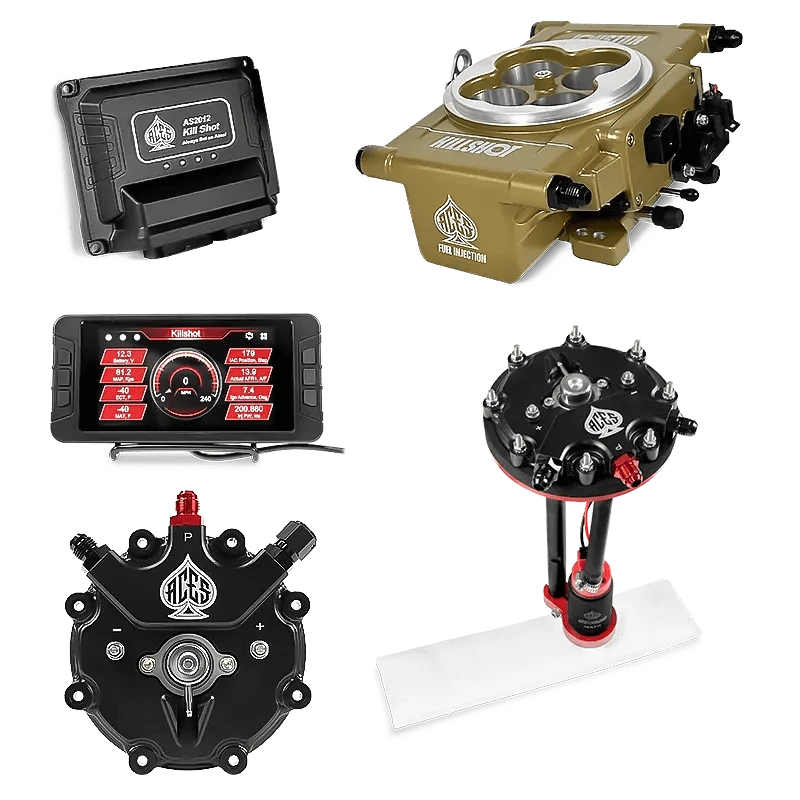 Aces Fuel Injection Gold / Tank Conversion Pump Module with Internal Regulator (340 LPH) Killshot 4-BBl EFI Fuel Kits