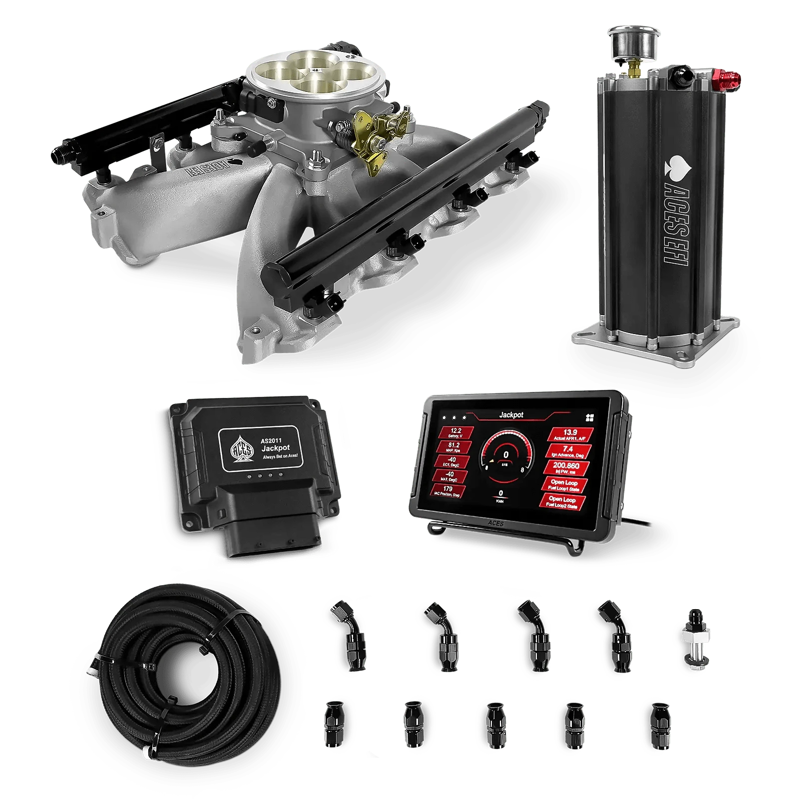Jackpot LS EFI System - Master Kit with Command Center 2 Surge Tank