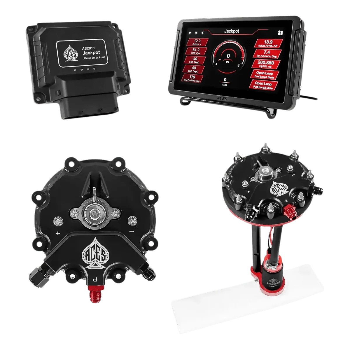 Aces Fuel Injection Jackpot LS EFI System - Master Kit with Tank Conversion Pump Module with Internal Regulator