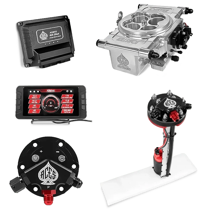 Aces Fuel Injection Polished / Tight Fit In-tank Pump Module (255 LPH) Killshot 4-BBl EFI Fuel Kits