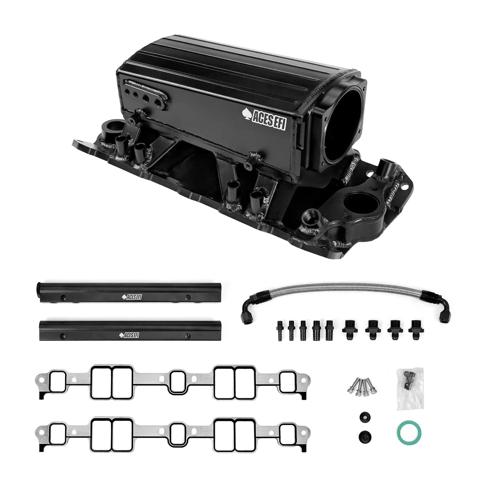 SBC 350 Multi-Port Tunnel Ram Fabricated Intake Manifold