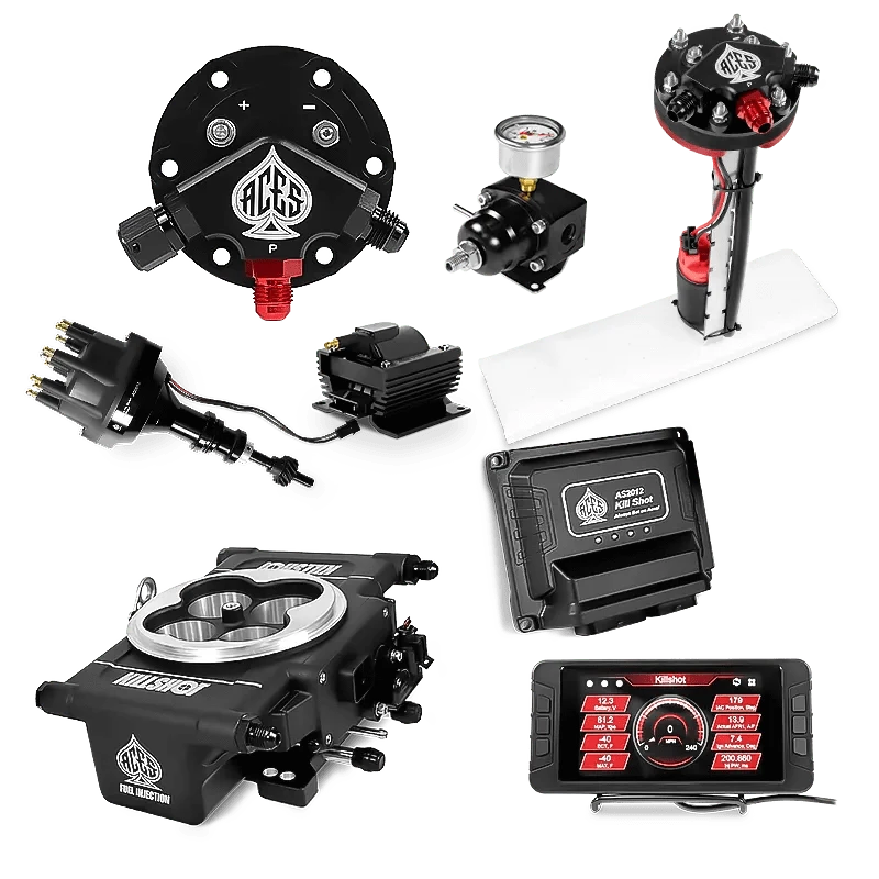 Aces Fuel Injection Tight Fit In-tank Pump Module (255 LPH) / 289/302 SBF Killshot 4-bbl EFI Master Kits (Black)