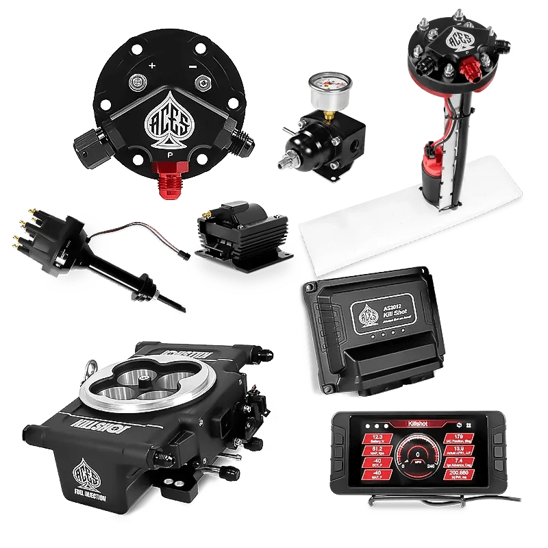 Aces Fuel Injection Tight Fit In-tank Pump Module (255 LPH) / Mopar BB 426/440 Killshot 4-bbl EFI Master Kits (Black)