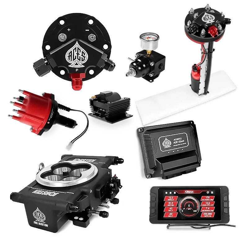Aces Fuel Injection Tight Fit In-tank Pump Module (255 LPH) / VW Type1 Killshot 4-bbl EFI Master Kits (Black)