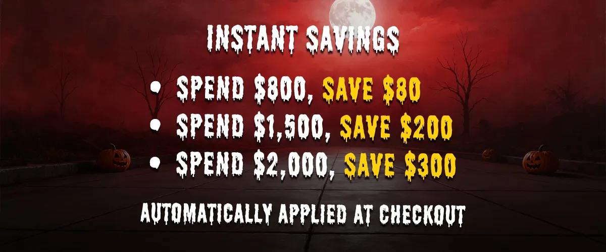 Halloween instant savings and free gifts